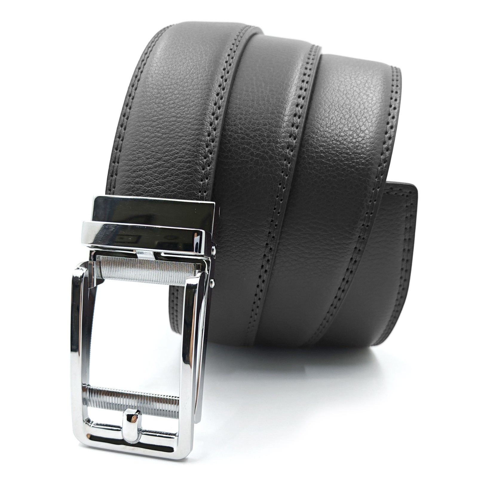 Men’s Ratchet Belt Genuine Leather Mens Belt with Slide Ratchet Belts for men