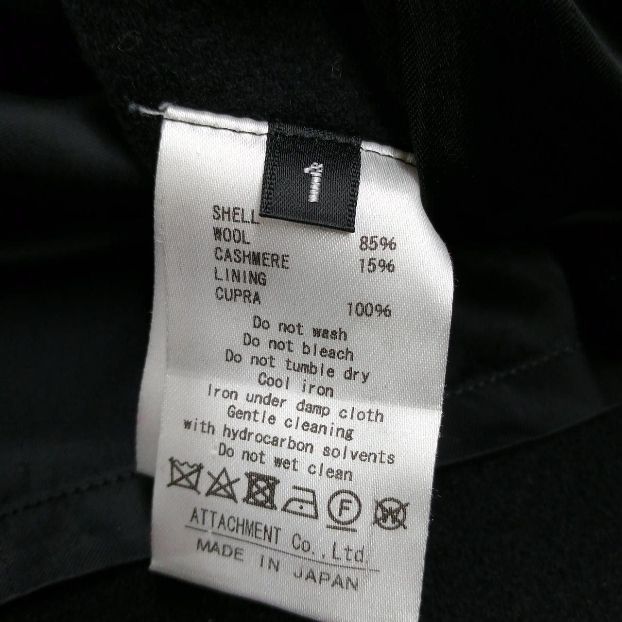 KAZUYUKI KUMAGAI ATTACHMENT Cashmere Blend Melton Coat 413063717 Ripped Used