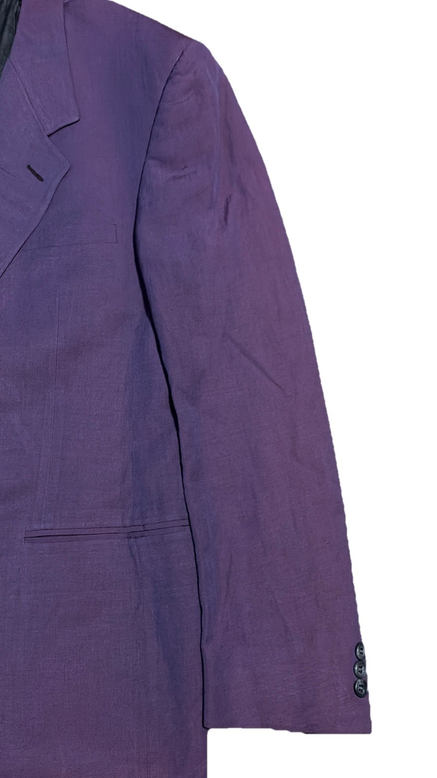 Vintage Versace V2 Purple Linen Rayon Blazer Single Breasted Size 52 IT 90s RARE