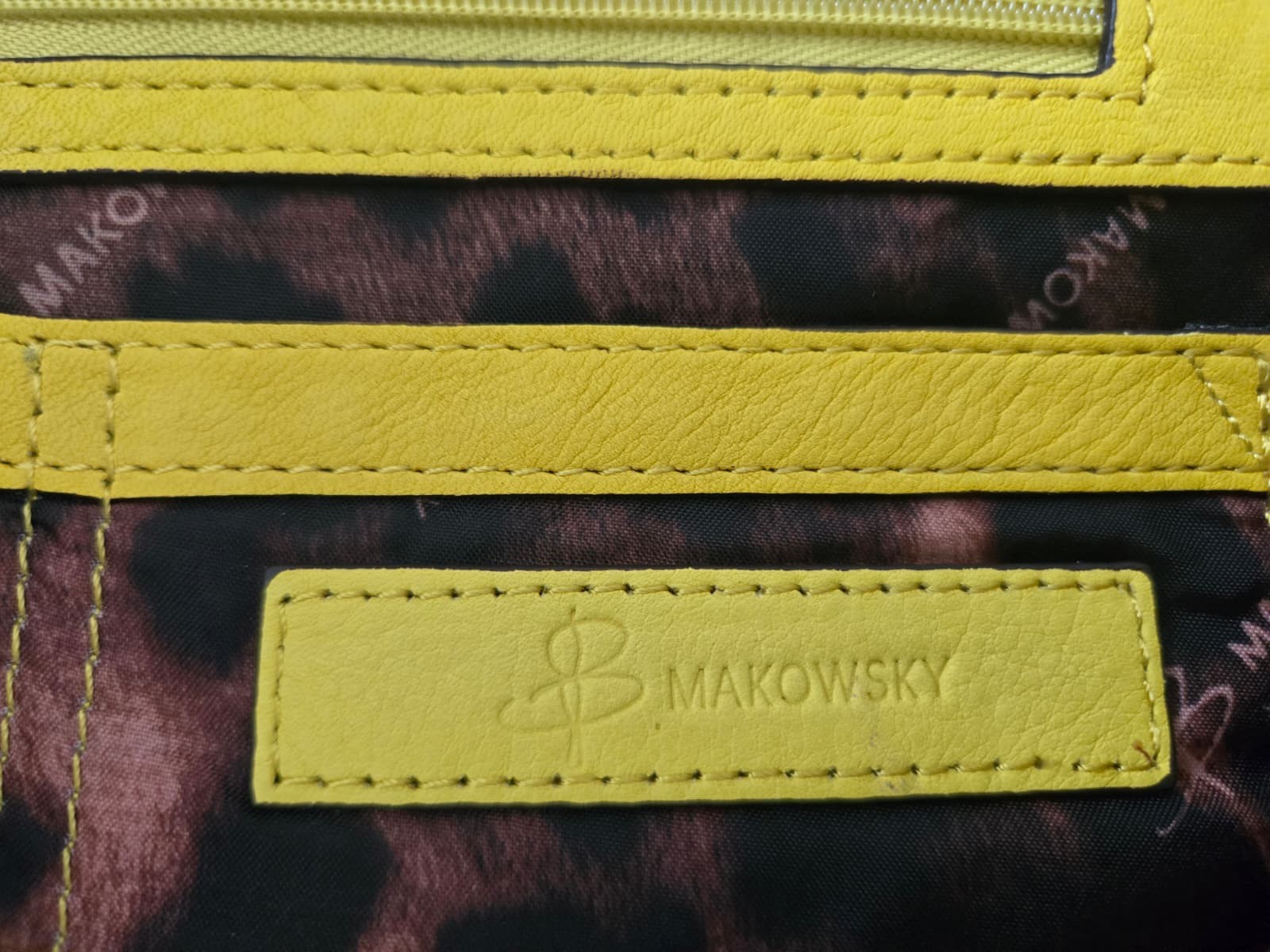 Brand New B. Makowsky Pebbled Leather Crossbody Bag Yellow Leather Purse NWT