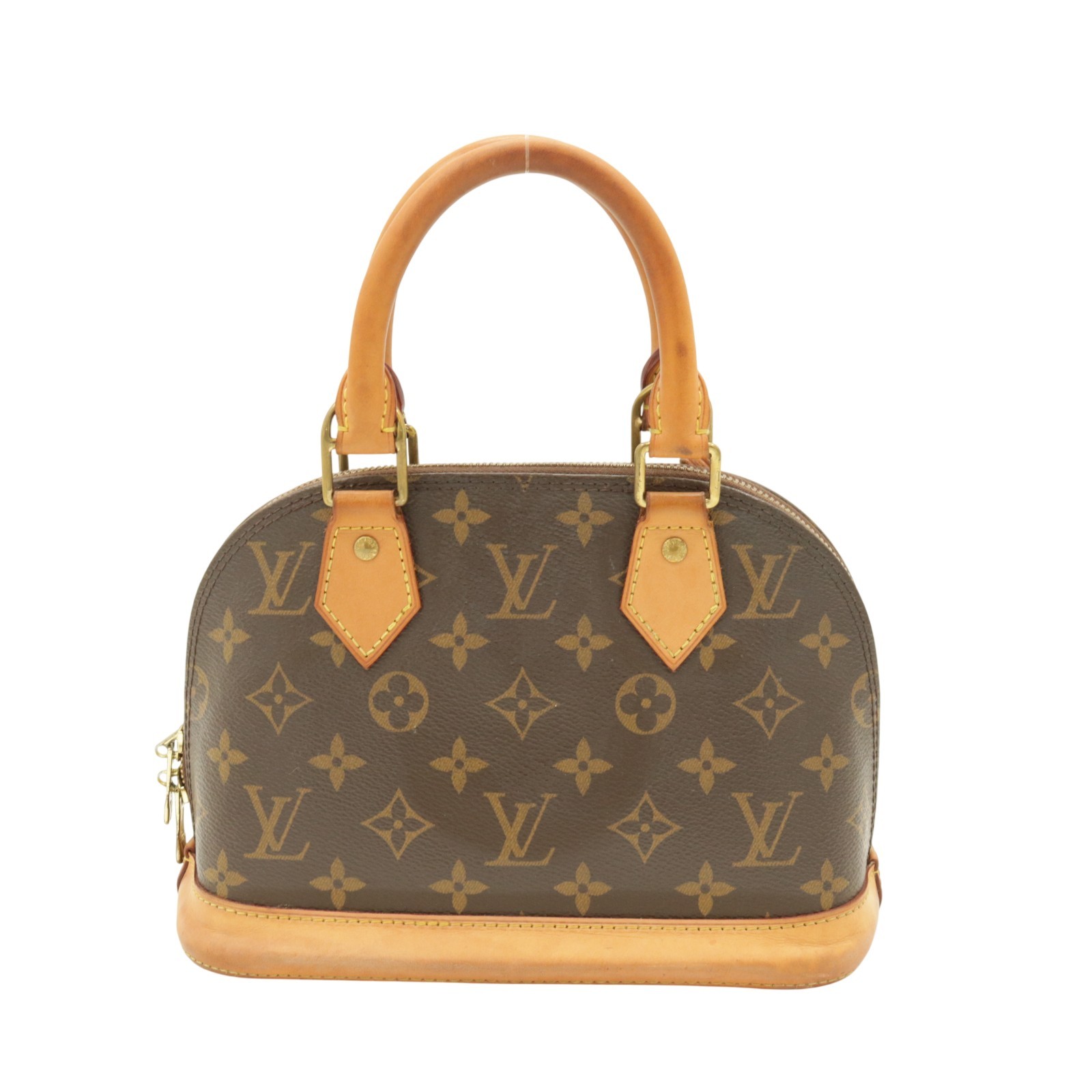 Auth.Louis Vuitton M53152 Alma BB Hand Bag Brown Monogram Canvas Serial: RFID