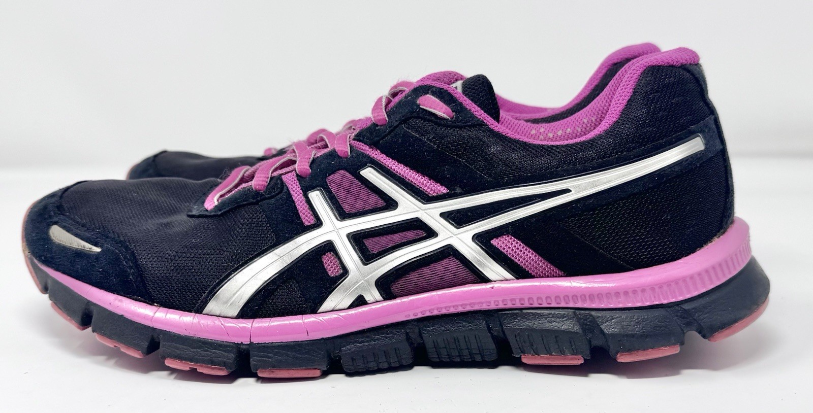 Women’s Asics Gel-Blur33 Black Lighting Magenta Running Shoes T1H8N sz 9