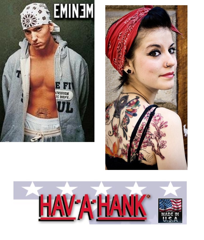 HAVAHANK 2-Sided Cotton PAISLEY BANDANNA BANDANA Head Neck Face Mask Wrap Scarf