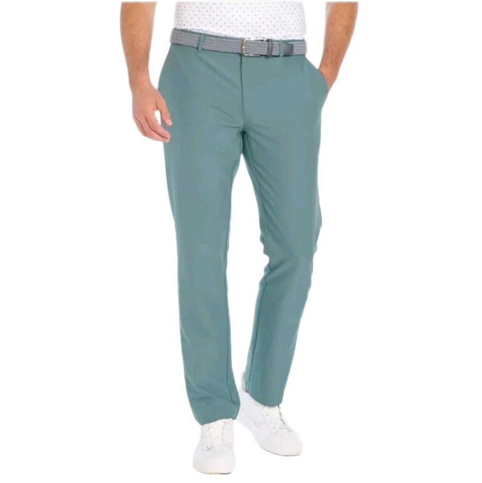 Greg Norman Men’s 36×29 Luxe Performance Stretch Pants ML75 Flex Waistband Green