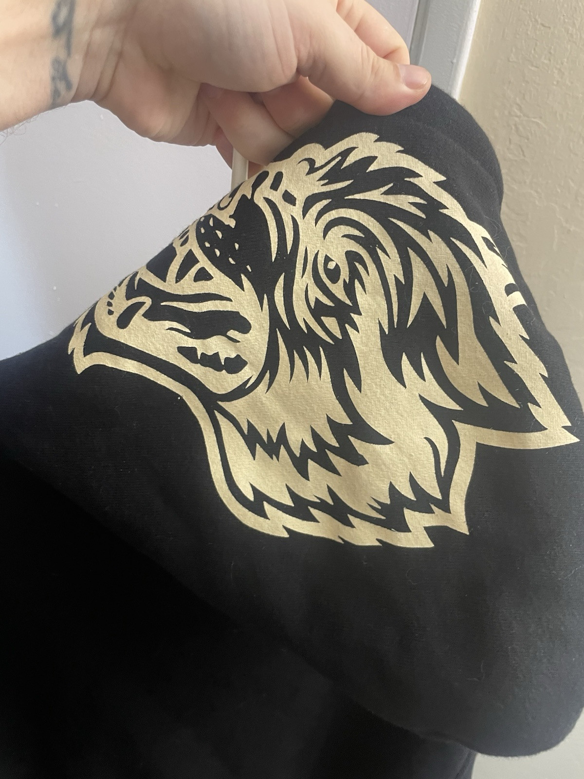Darc Sport Wolves Varsity Zip Up Hoodie Limited To 1000 – Black – Large