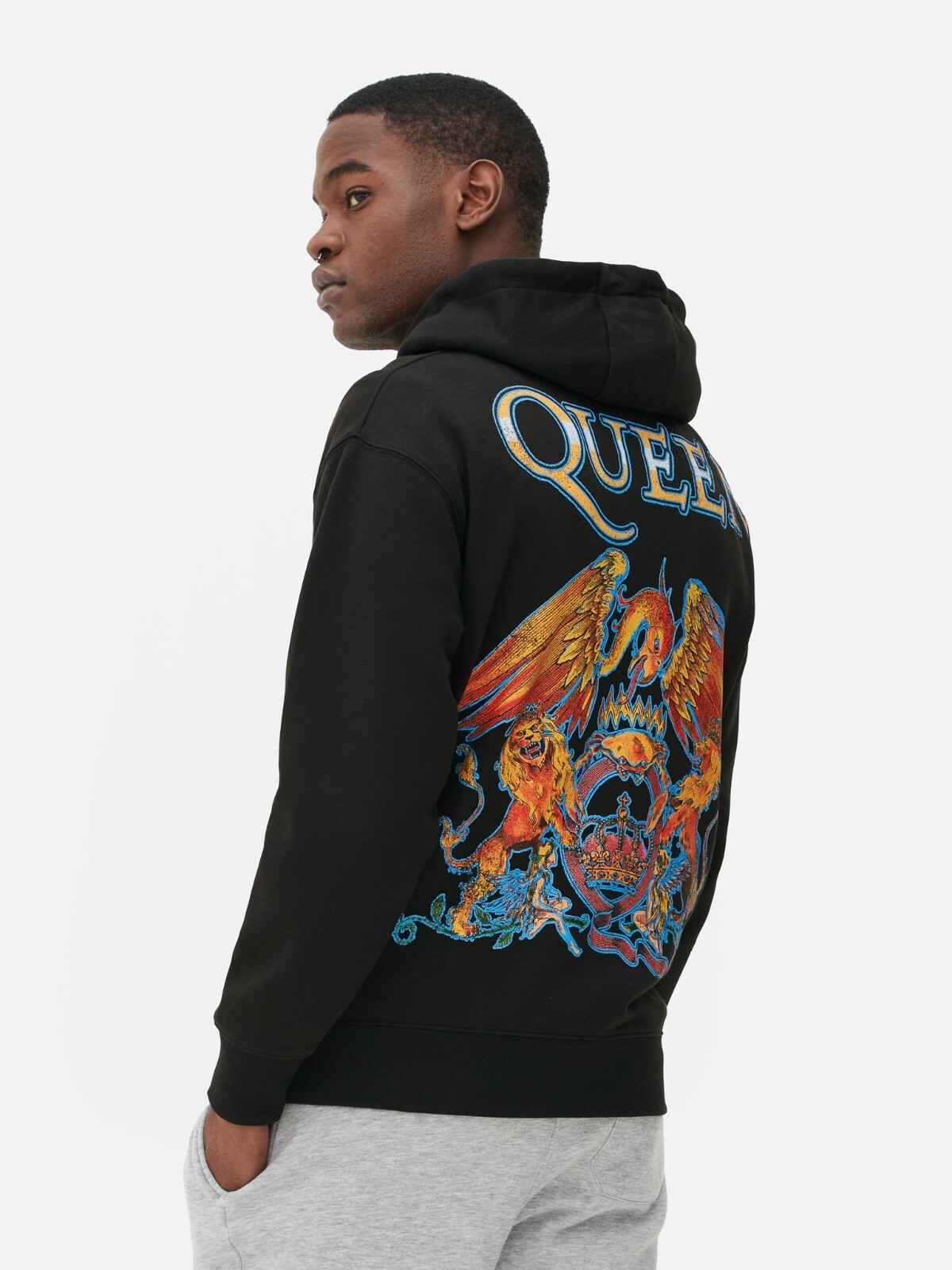 NWT Men’s QUEEN Official Merch Hoodie Premium Rock n Roll Sweatshirt Black