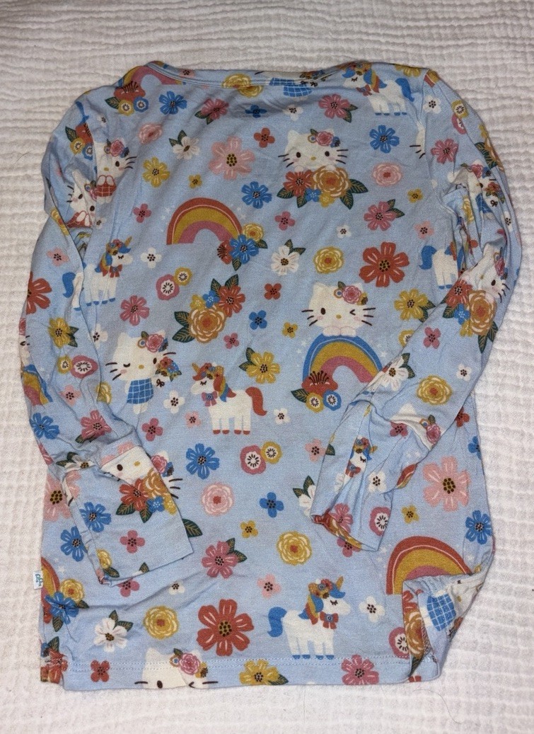 Posh Peanut Hello Kitty Bamboo 2pc Pajama Set Long Sleeve Snug Fit 3T-4T