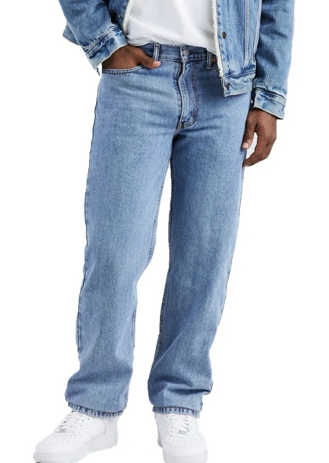 NWT Levis Mens 550 Relaxed Fit Jeans, 36×34 Light Washed Cotton. Org Package