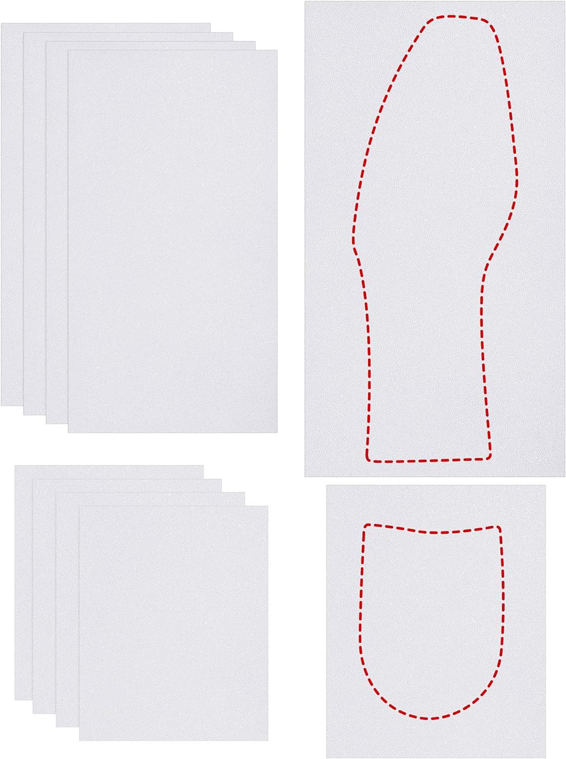 8 Pieces Clear Sole anti Slip Protector Self-Stick Pads Shoe Bottom Cover Remova
