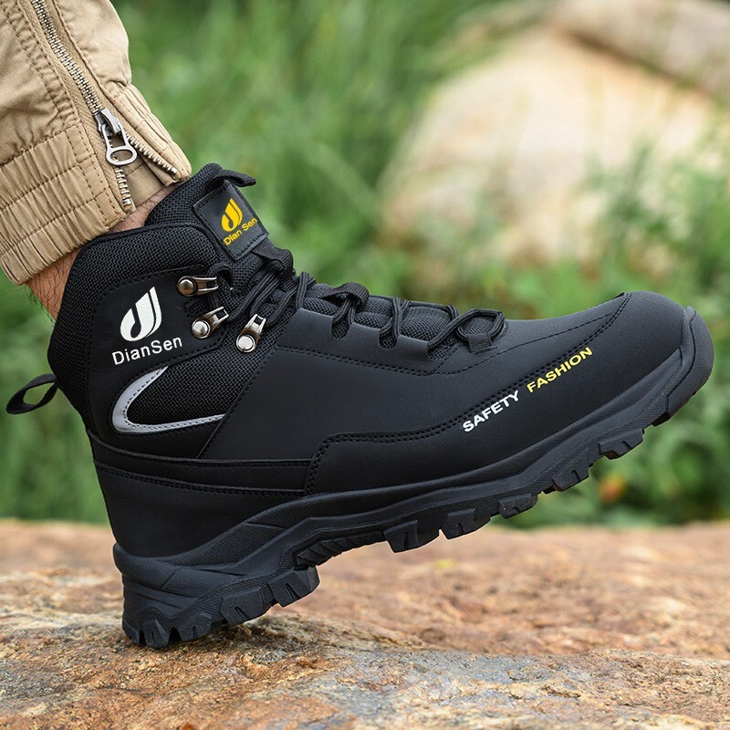 Work Sneakers Men Safety Shoes Puncture-Proof Anti-smash Steel Toe Shoes