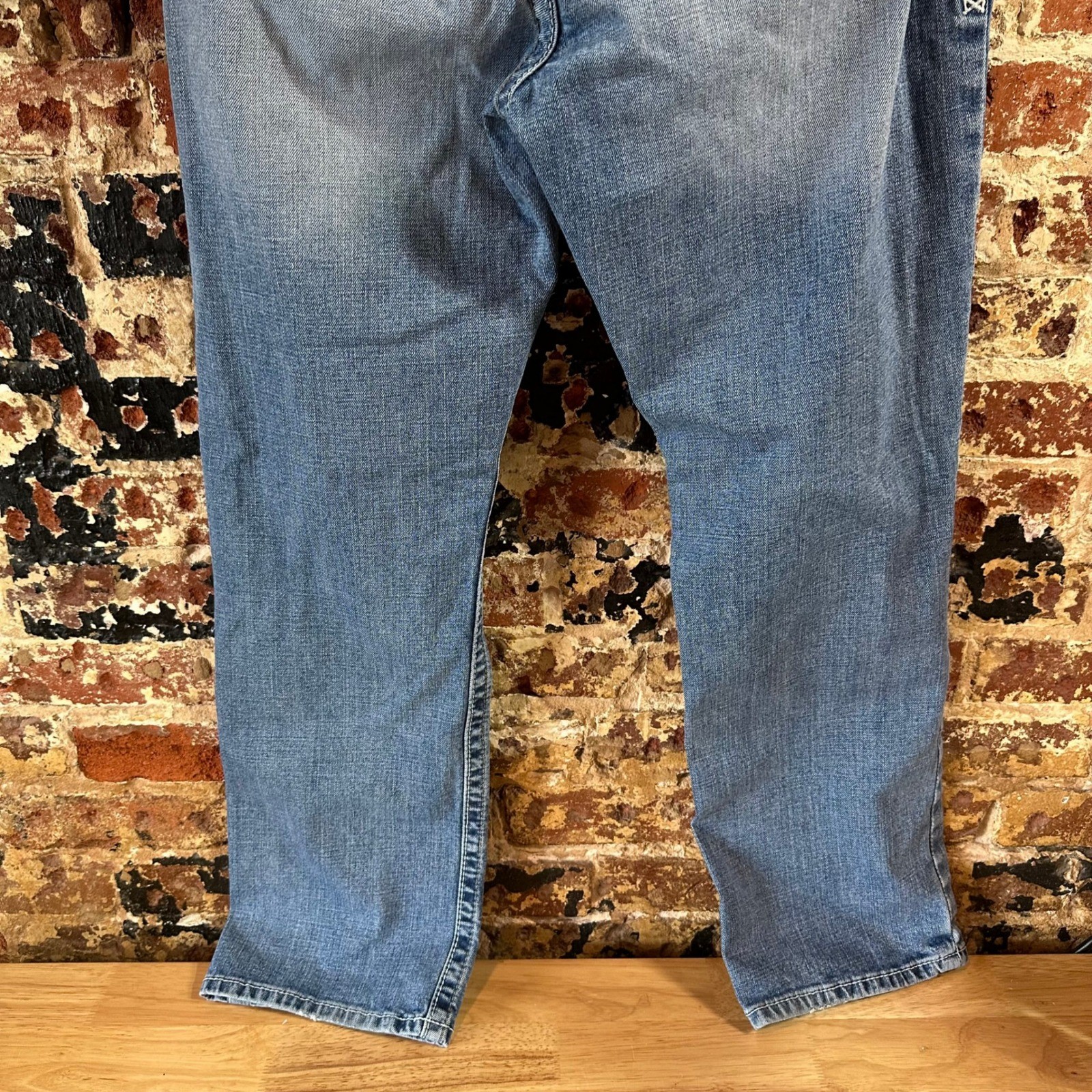 Ariat M2 Traditional Relaxed Fit Bootcut Blue Jeans Western Workwear Mens 36×32