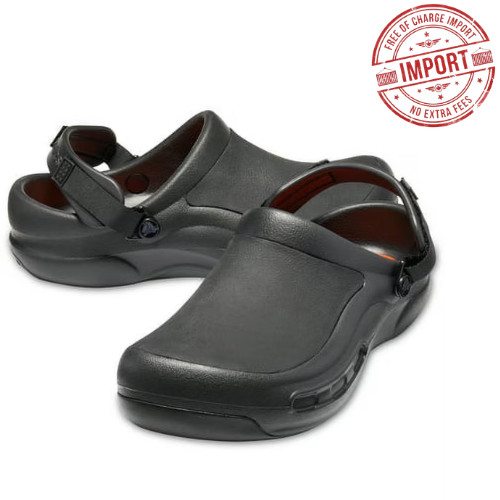 Crocs at Work Unisex Bistro Pro LiteRide Slip Resistant Work Clog Graphic, Black