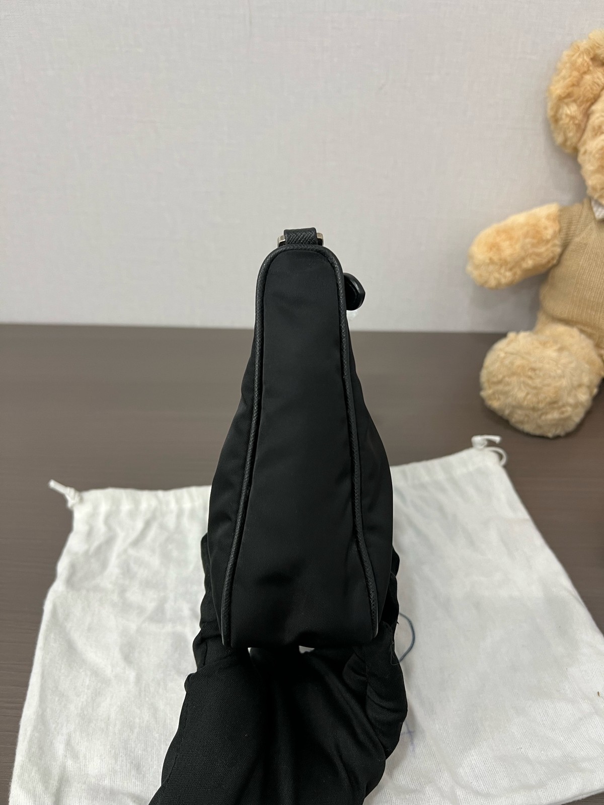 Prada Re-Edition 2005 Normal Black Nylon Multi Carry Bag w/ Pouch Duty Paid
