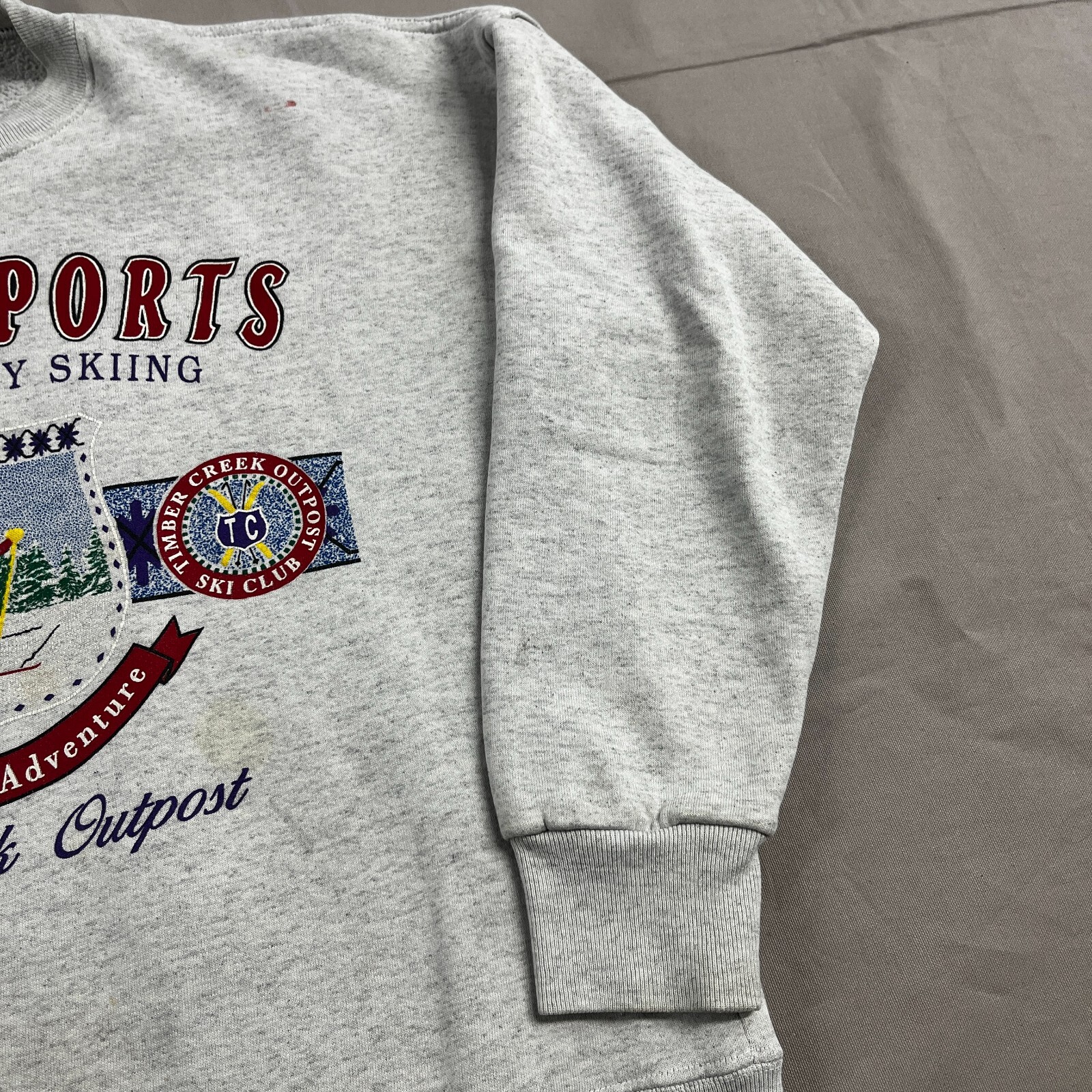 Vintage 90’s American Eagle Alpine Sports Cross Country Skiing Gray Crewneck L