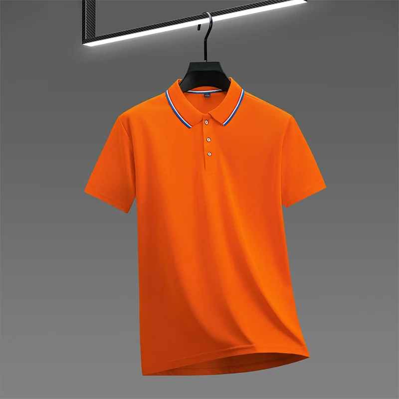 Men’s Solid Polo Shirt Breathable Summer Beach Business Casual Tee Tshirt Gift