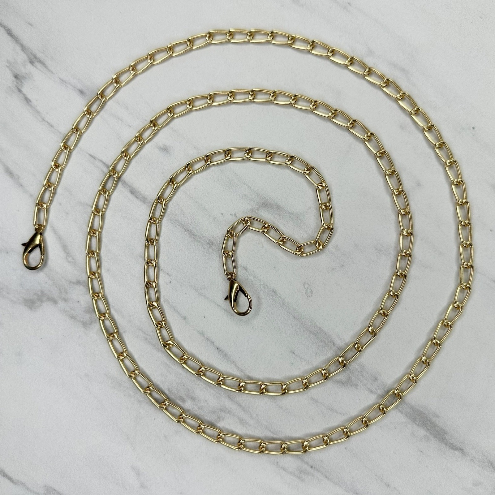 Gold Tone Chain Link Purse Handbag Bag Replacement Strap