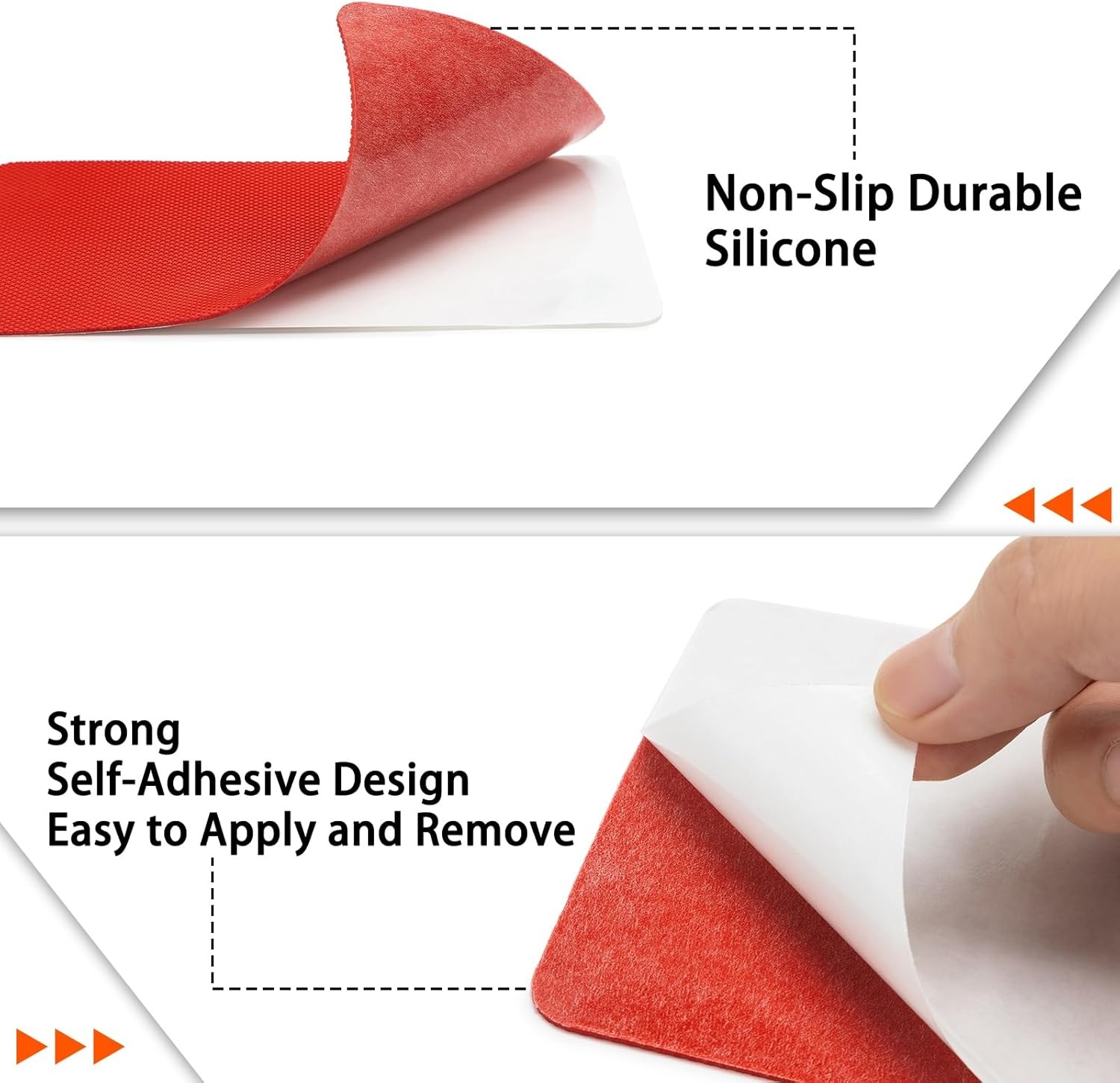 Red Sole Protectors, 4 Pcs Self-Adhesive Shoe Bottom Medium, 6″ by 4″,
