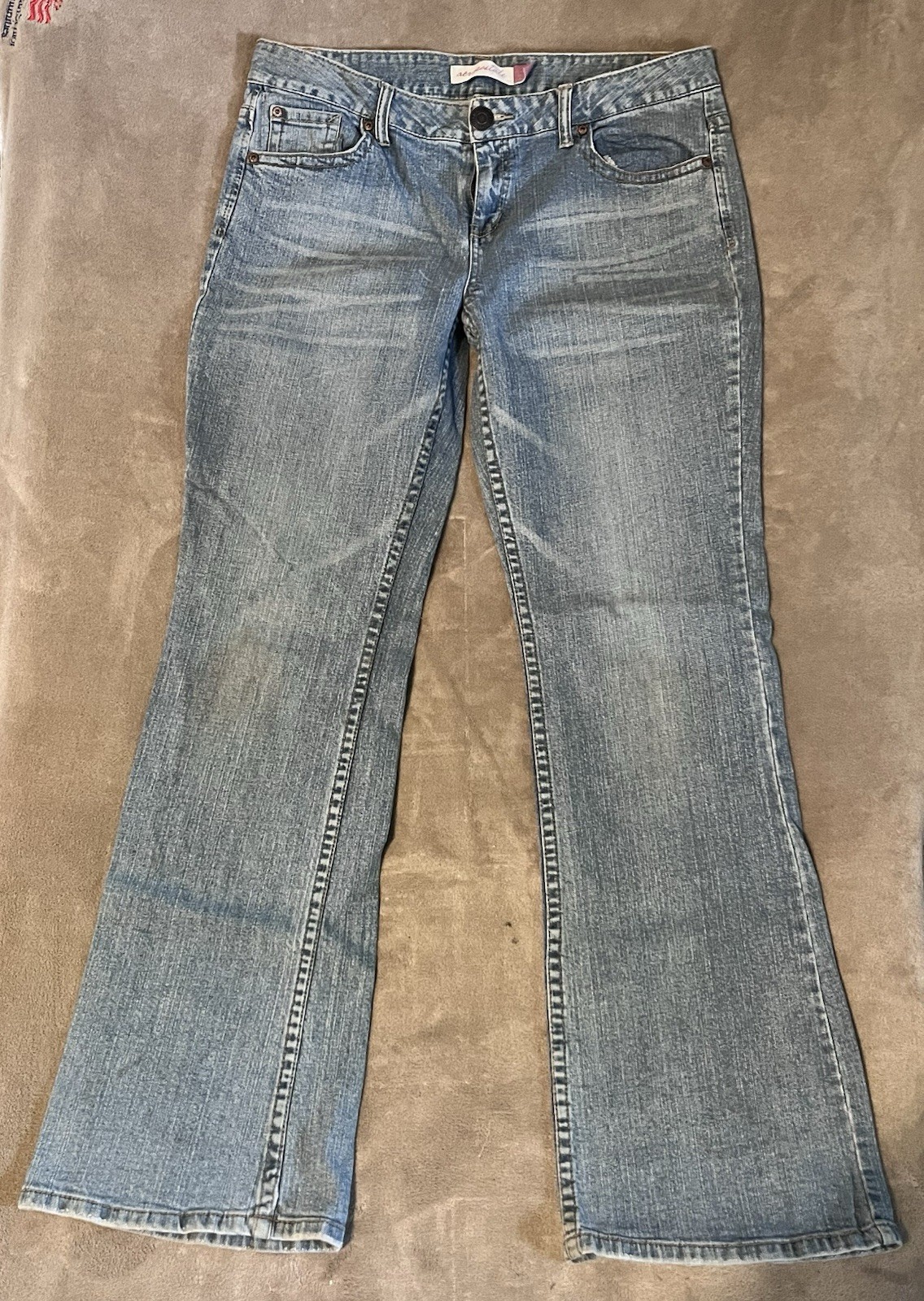 Aeropostale Hailey Skinny Flare Jeans Womens 13/14 Light Wash Low Rise Y2K Denim