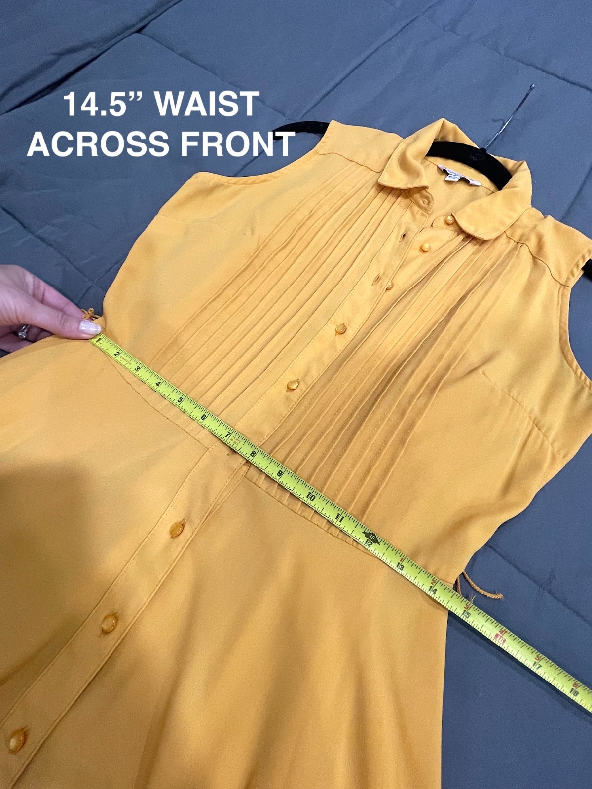 Nanette Lepore Sleeveless Collared Safari Maxi Shirt Dress Mustard Gold Size 2