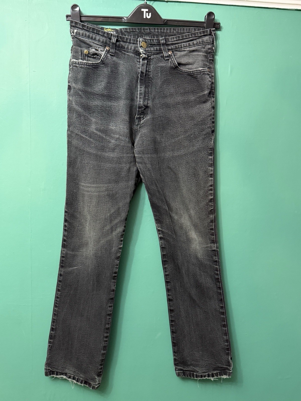 Lee Jeans Mens 30S 30 inch Waist 28 inch Leg. Black. SKU 98058