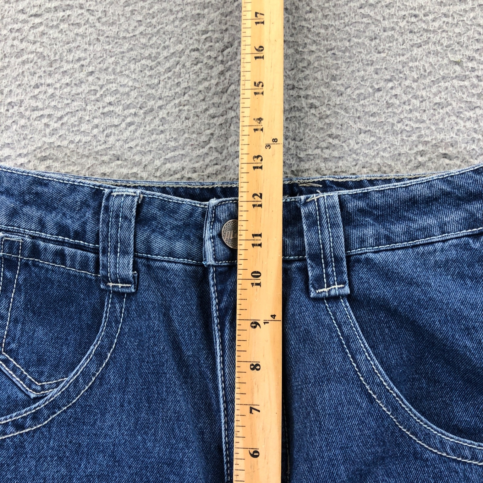 Alab Jeans Womens 4 28×32 Blue Baggy Wide Leg Embroidered Skater Y2K High Waist