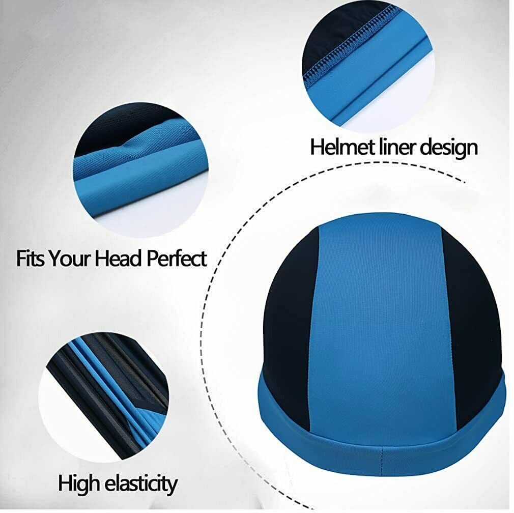 Cooling Skull Caps Helmet Liner Beanie Cap Sweat Wicking Cycling Hat Men Women