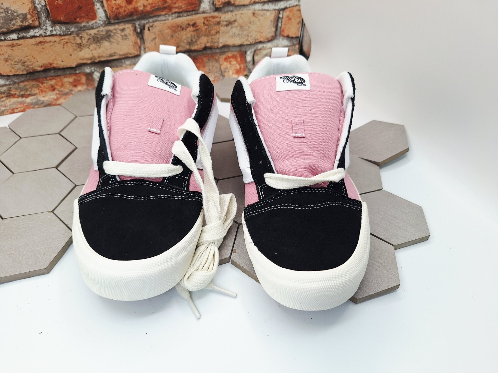 Vans Knu Skool Color Blocking Black Pink White Men Sz 10 Old Skool Chunky Skate