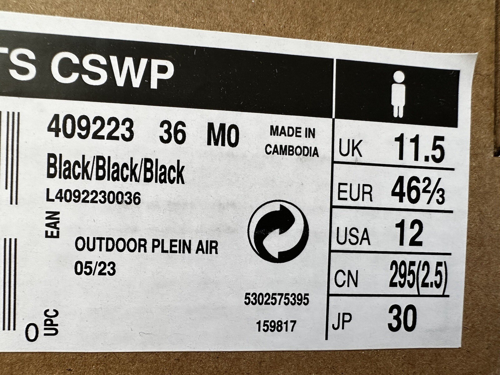 Salomon OUTblast TS CSWP Snow Winter Boots Men’s US 12 EU 46 2/3 Black 409223