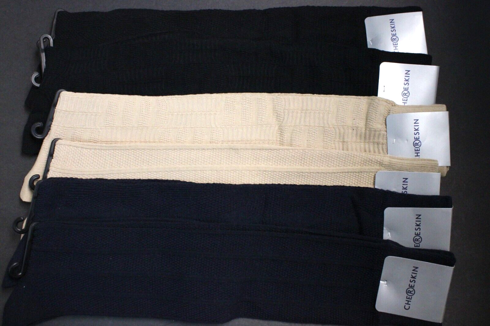 8 pair Men’s 10-13 Over the Calf Dress Work Crew Socks Black tan navy SZ 6-12