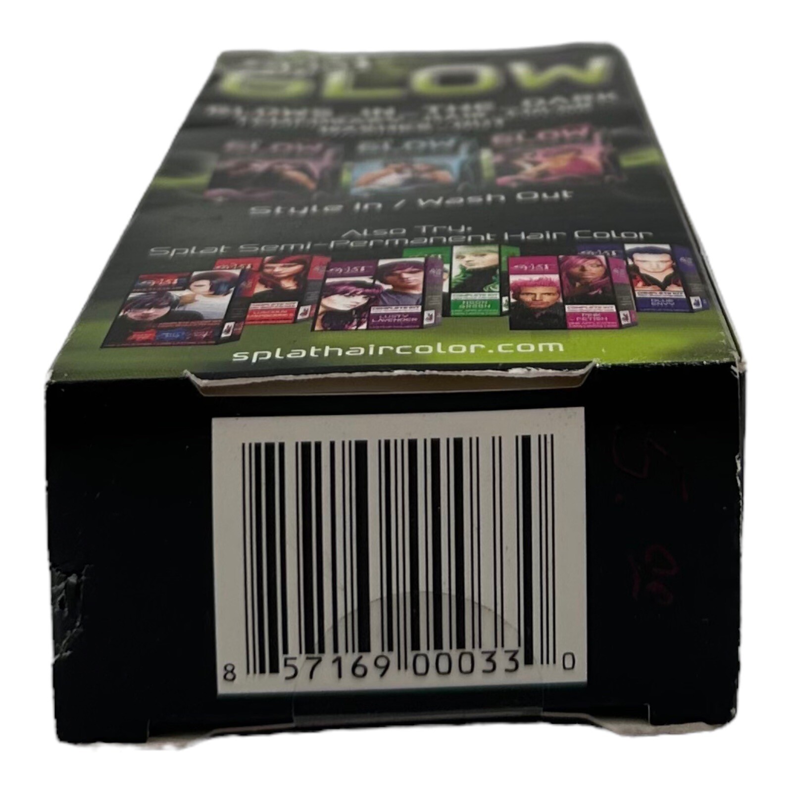 Splat Glow In The Dark Galactic Green Use On Hair & Body Temporary Wash Out