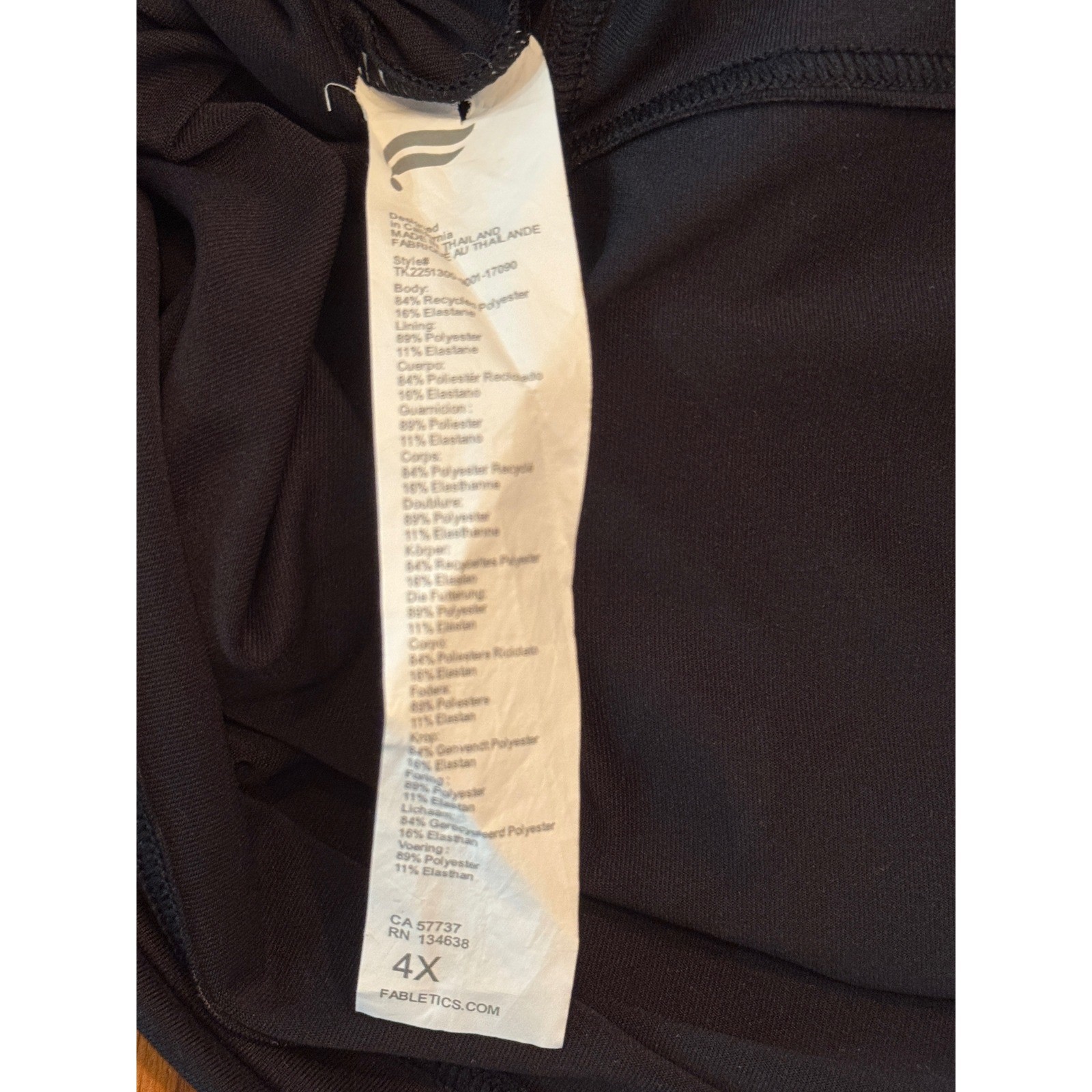 Fabletics Tank Top Womens 4X Black Twist Back Cutout Square Neck