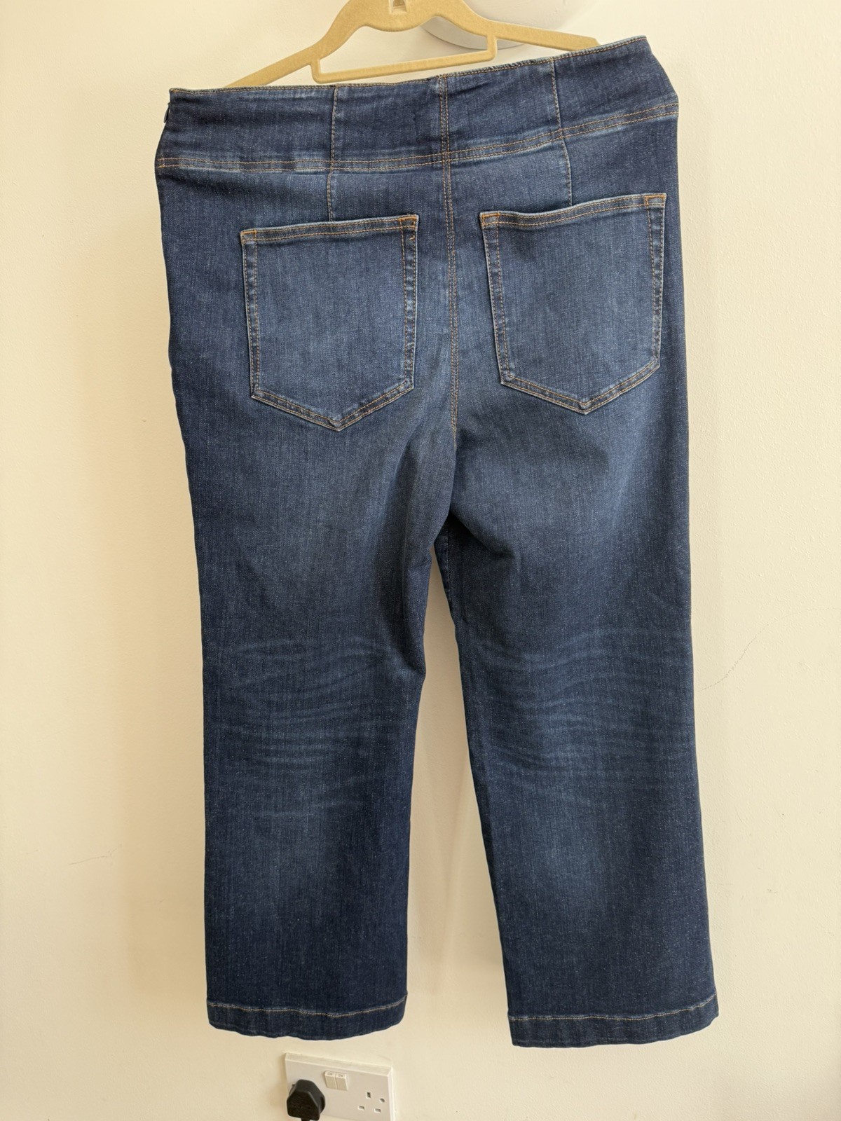 ME+EM Kick Flare Travel Jean Blue Stretch Denim Cotton Blend Women’s Sz 30