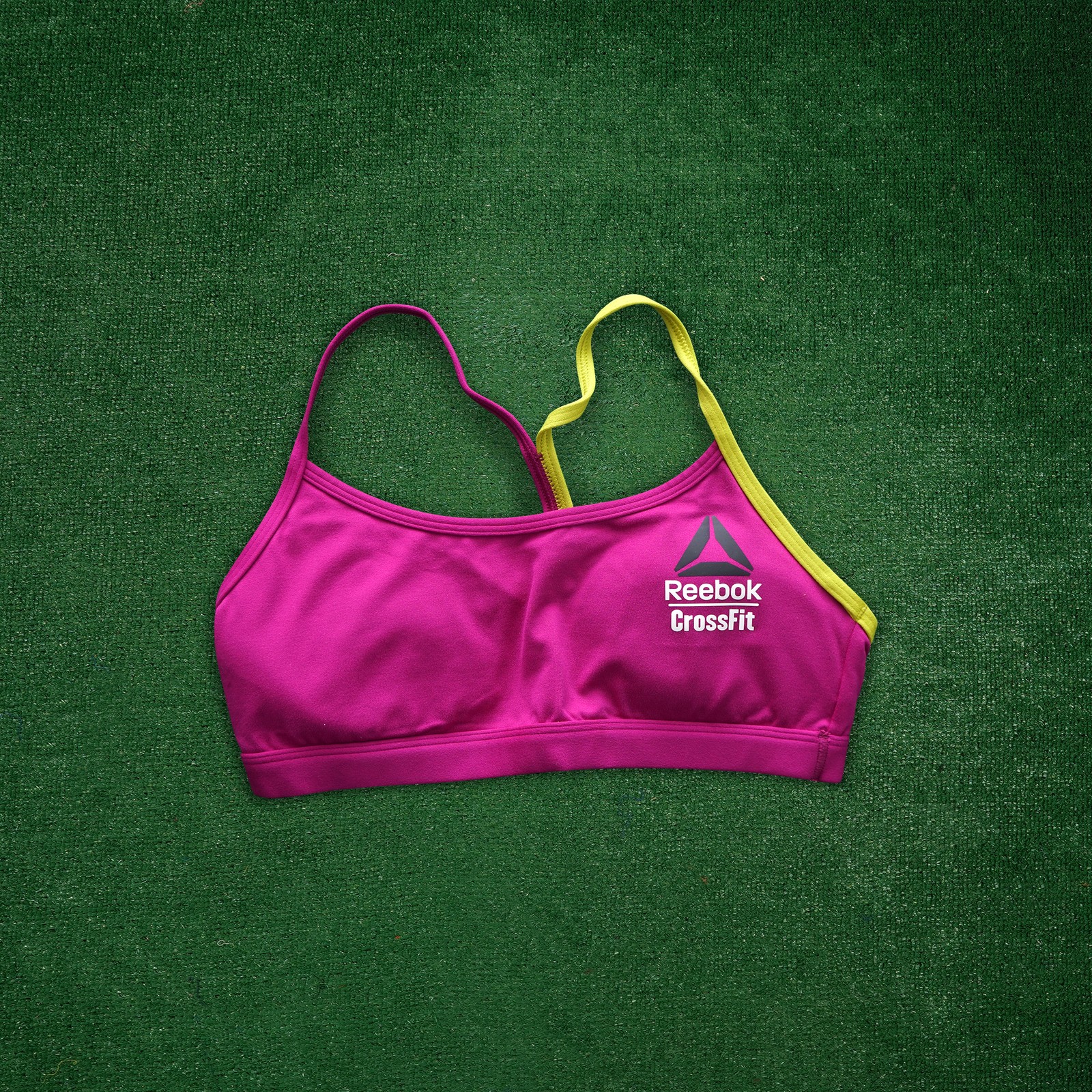 Reebok CrossFit Women’s (Fuchsia) PlayDry Performance Skinny Bra