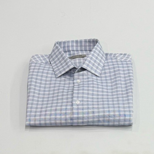 Kenneth Cole Men’s Quick Dry Performance Dress Shirt, Blue, L (16-16.5,34/35)