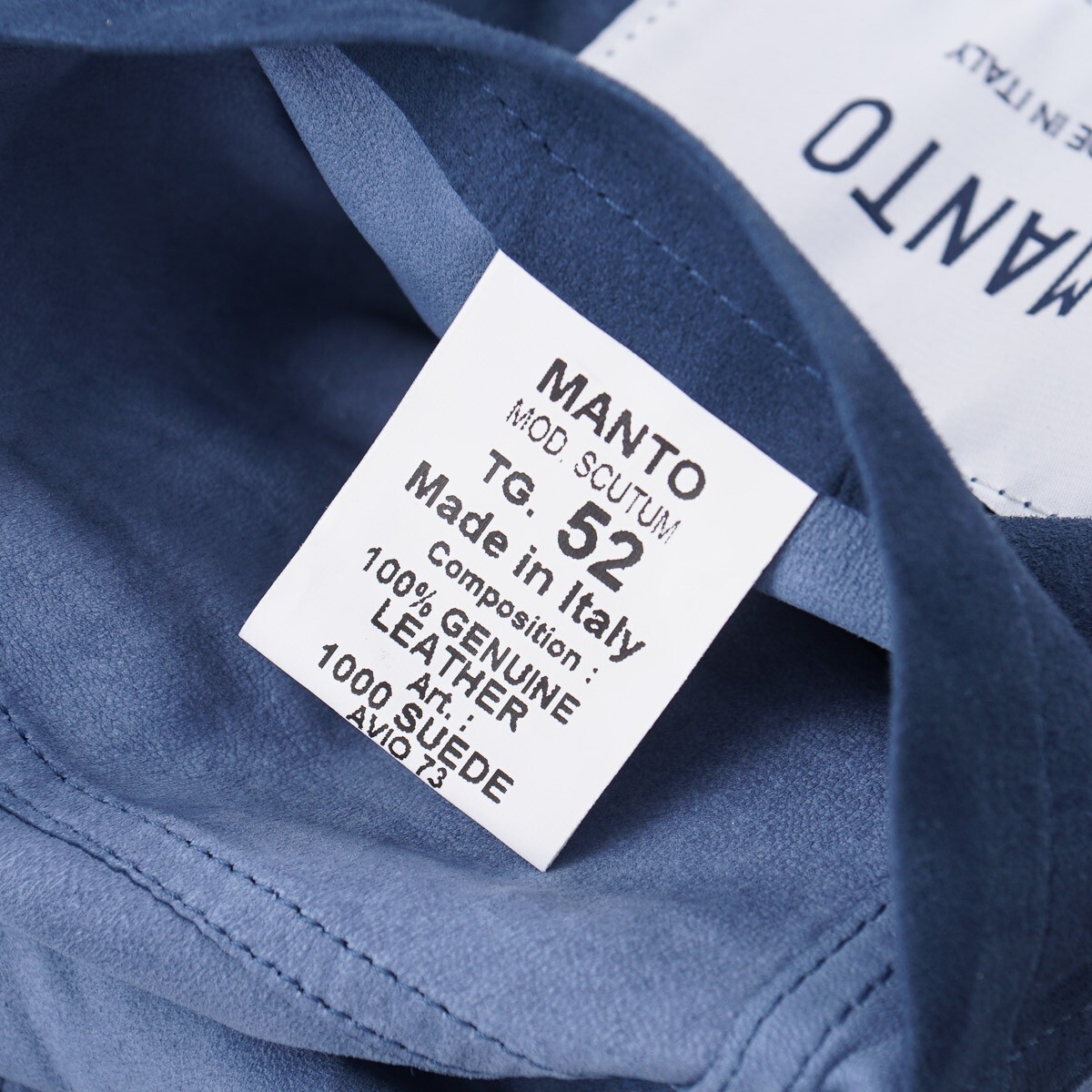 Manto Slate Blue Lightweight Unlined Nappa Lambskin Suede Jacket M NWT