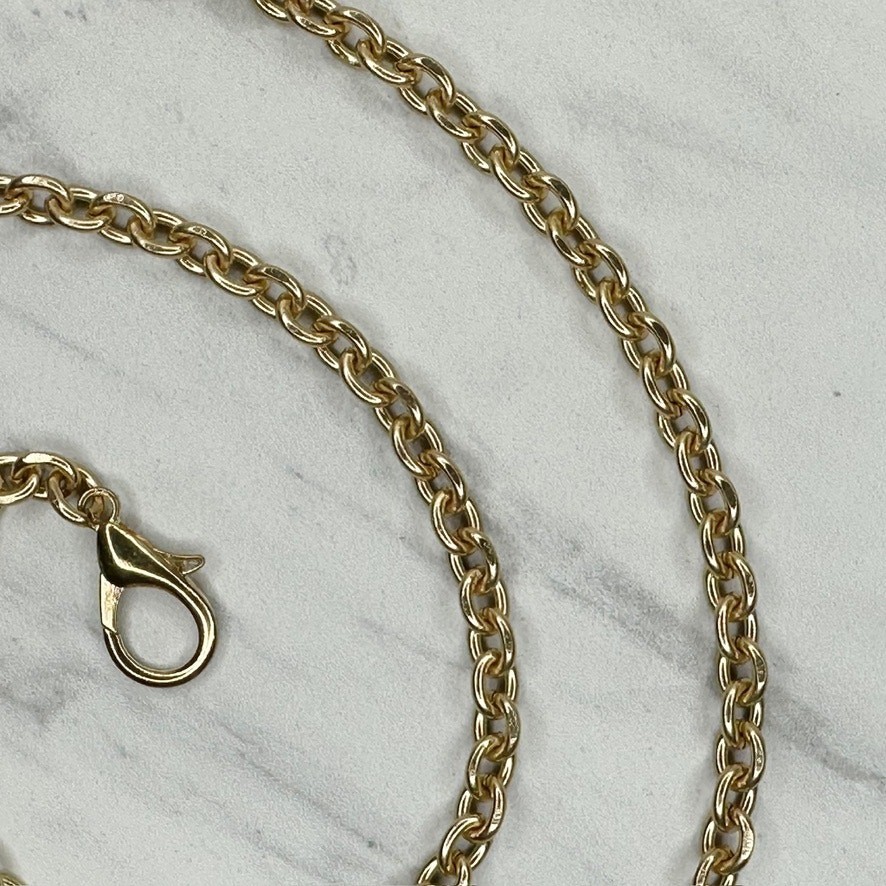Gold Tone Chain Link Purse Strap Replacement Handbag Shoulder Crossbody 40″