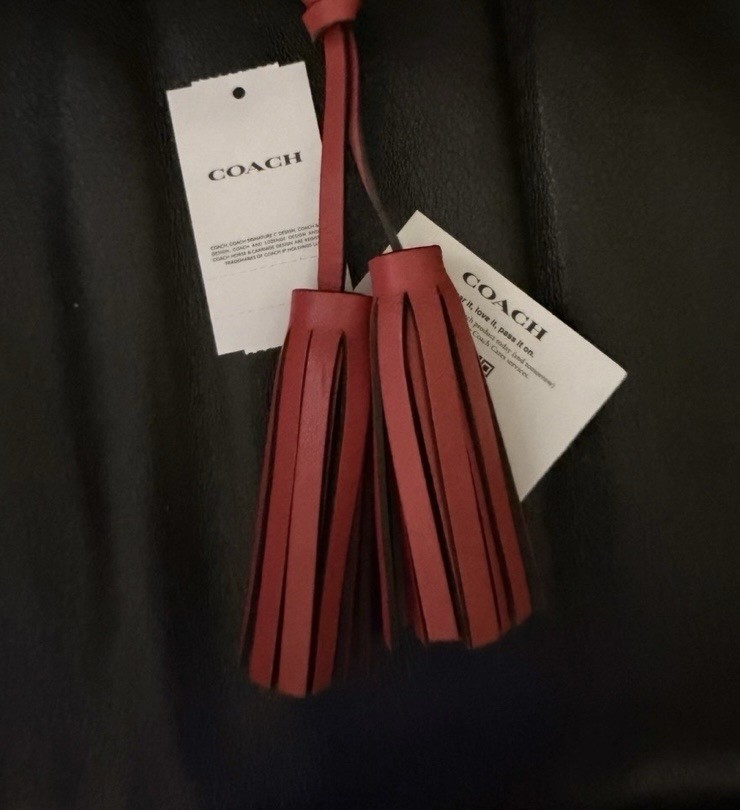 Coach Authentic Tassel Charm Red