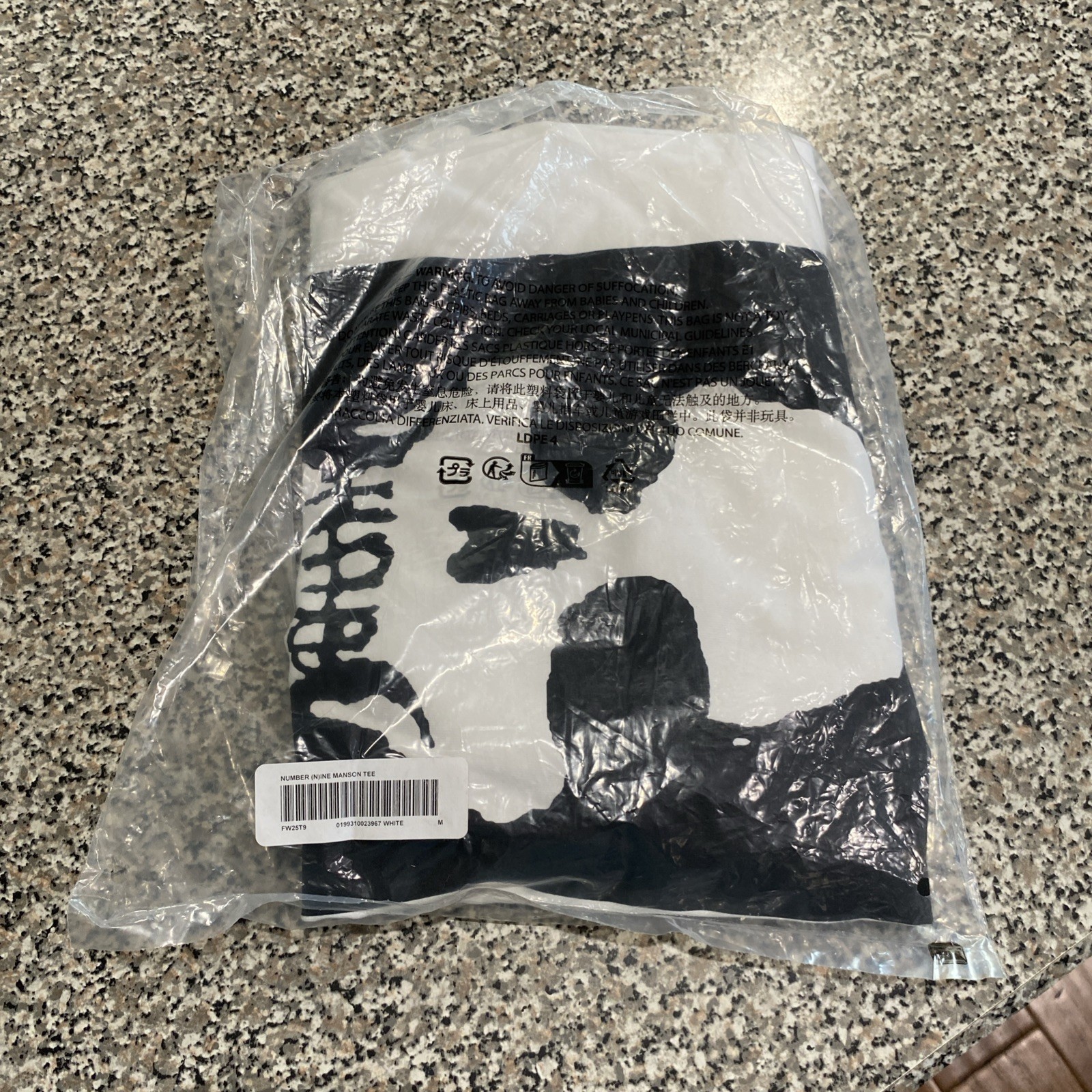 Supreme Number (N)ine Nine Manson Tee Shirt White Size: M Brand New Skull