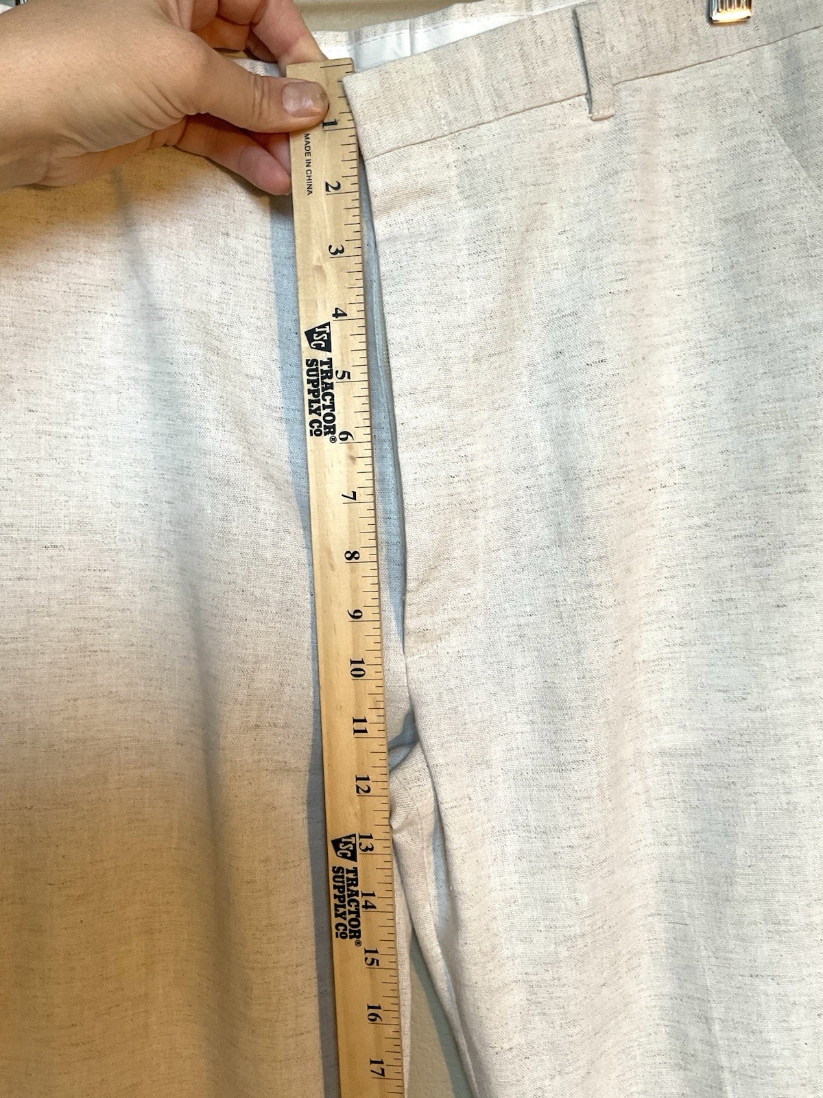 Levi’s VTG LINEN Slacks “trimcut” Trousers Womens Unlined Flat Front 33.5 In