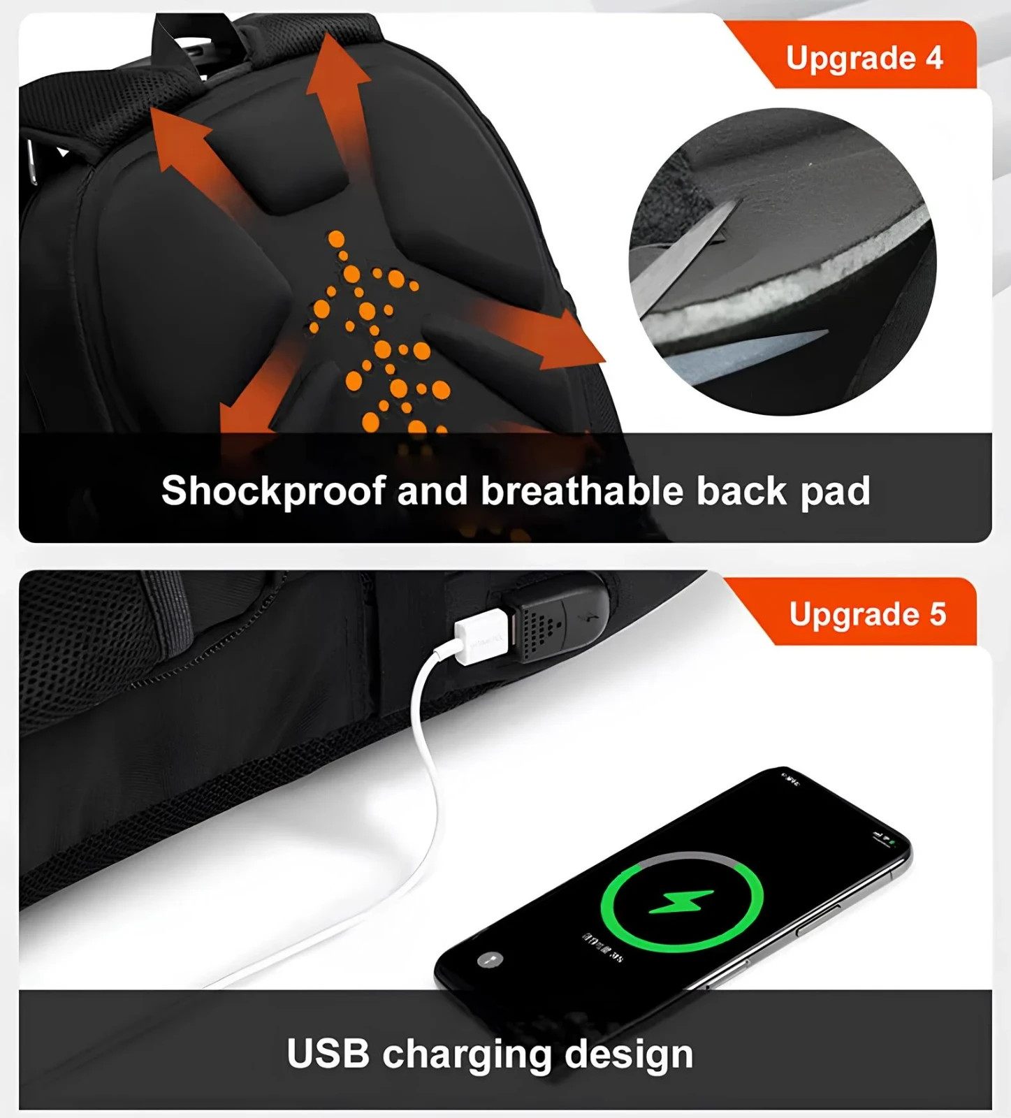 Waterproof 17.3/20 Inch Laptop Backpack Men USB Charging Swiss Backpack Travel