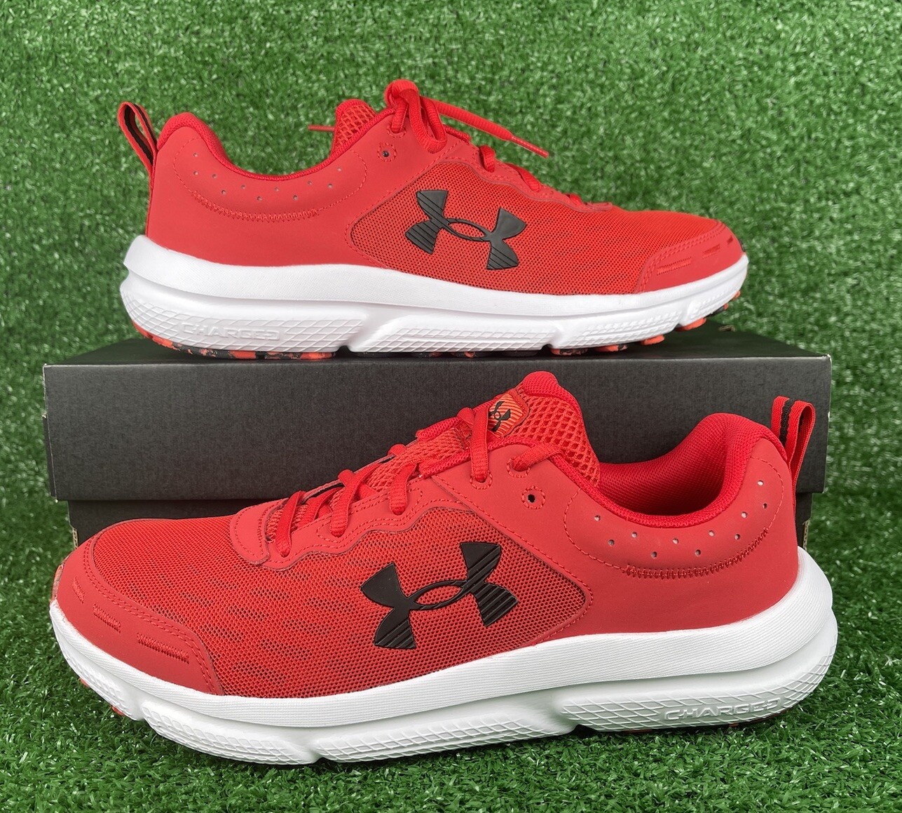 Under Armour Men’s UA Charged Assert 10 Shoes Casual 3026175-600 Red Size 9.5
