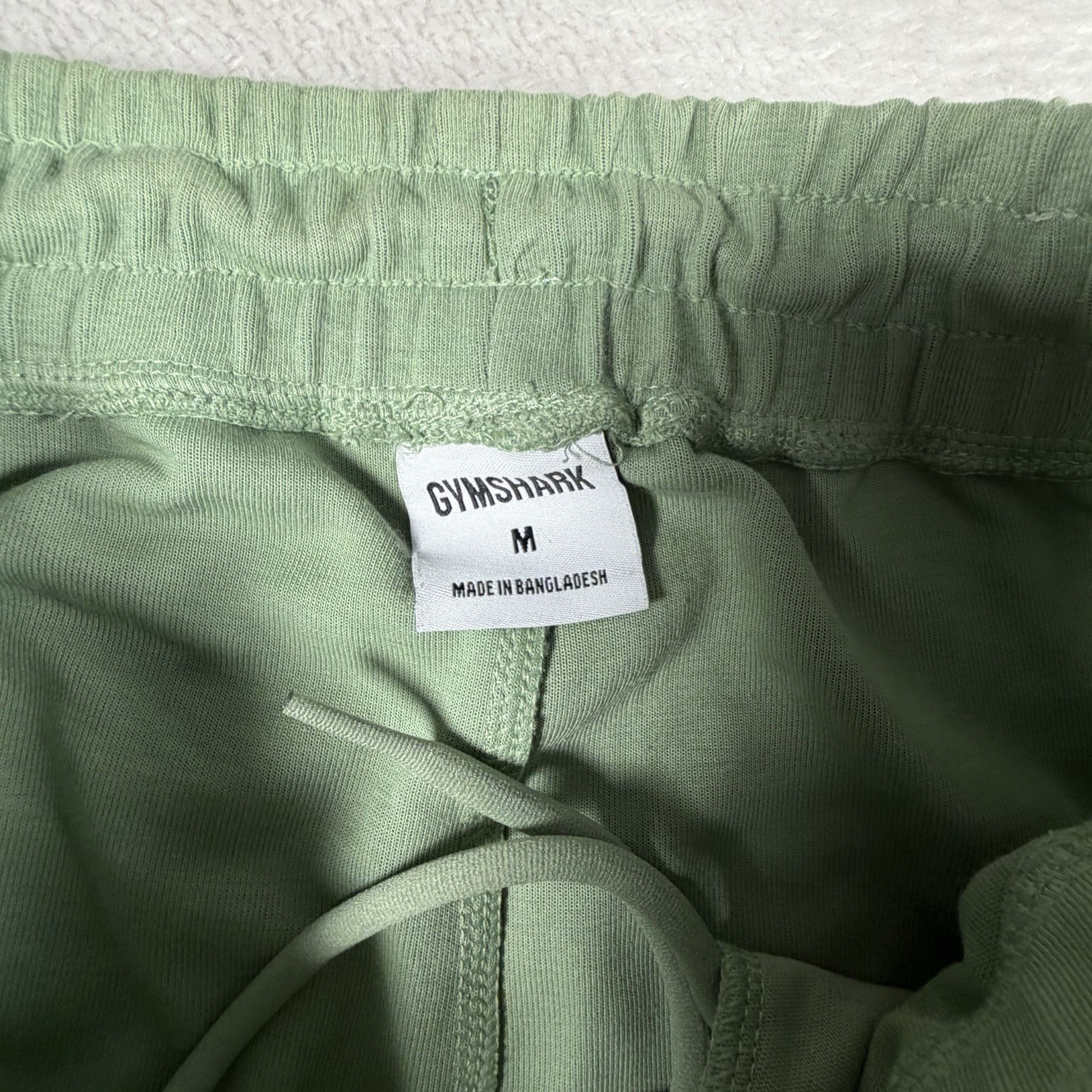 Gymshark Crest Joggers Mens Medium Green Sweatpants Zip Pocket Athletic Logo