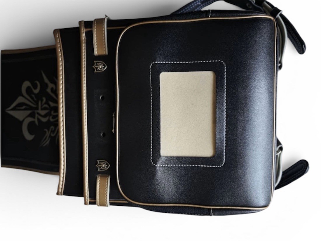 Randoseru Manyu Kaban Leather Black&Gold : School Bag Japan Adult or Kids