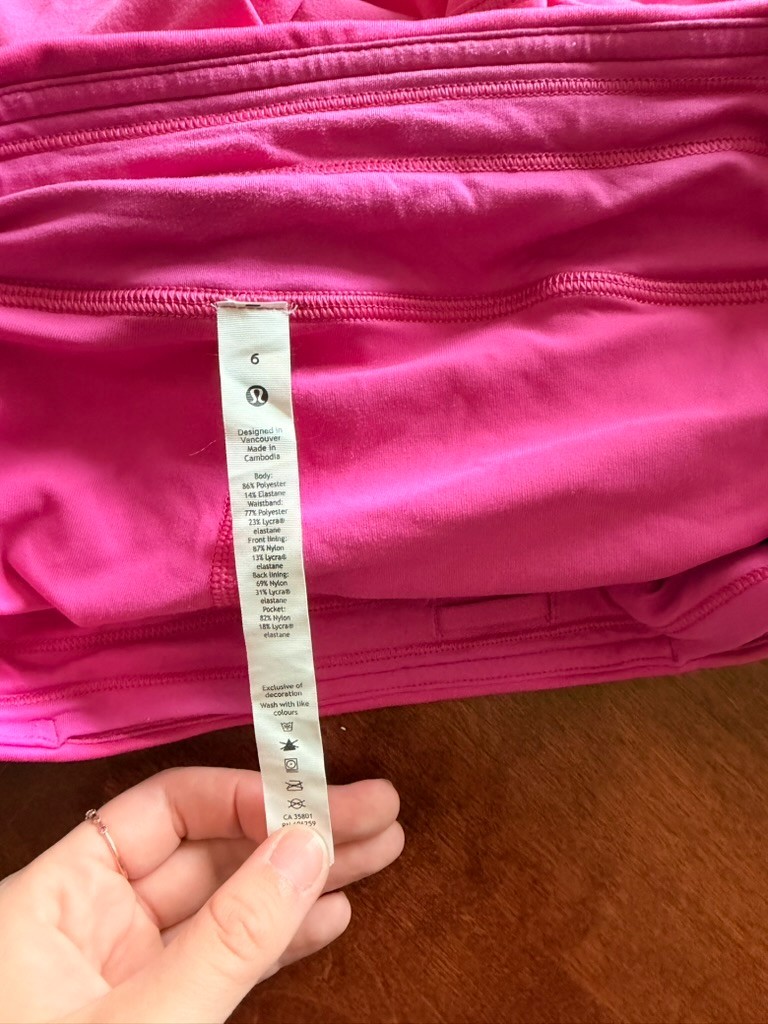 Lululemon Pace Rival Long Skirt 13.5 Pink Tennis Golf Skort Womens Size 6