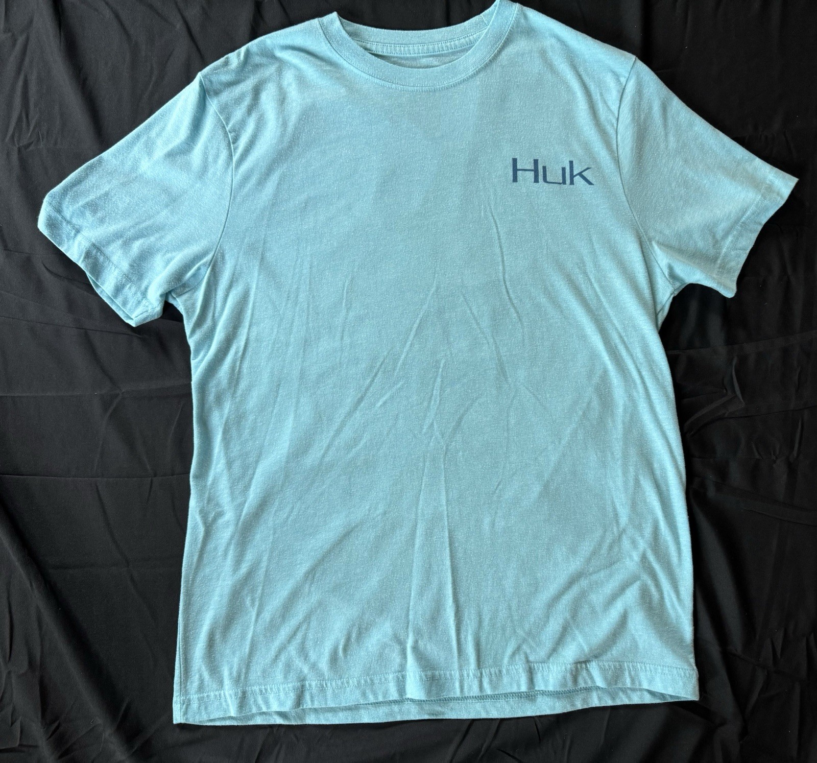 Huk Fishing Men’s Large Blue T-shirt Performance Fabrics