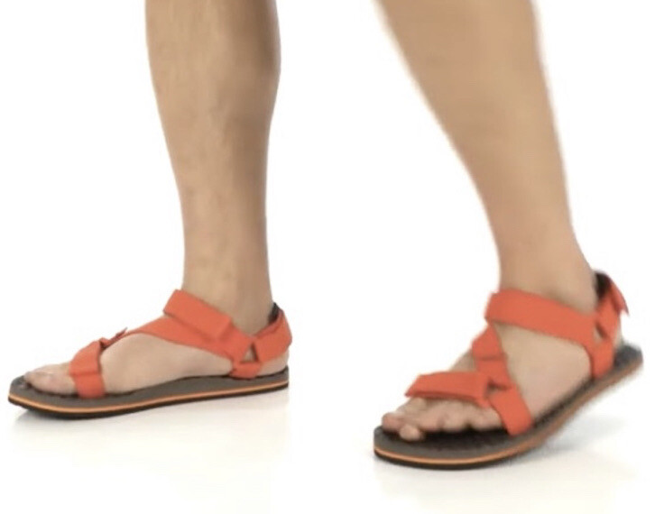 North Face Men’s Orange Switchback Basecamp Sandals Sz 13 US Sport Hiking New