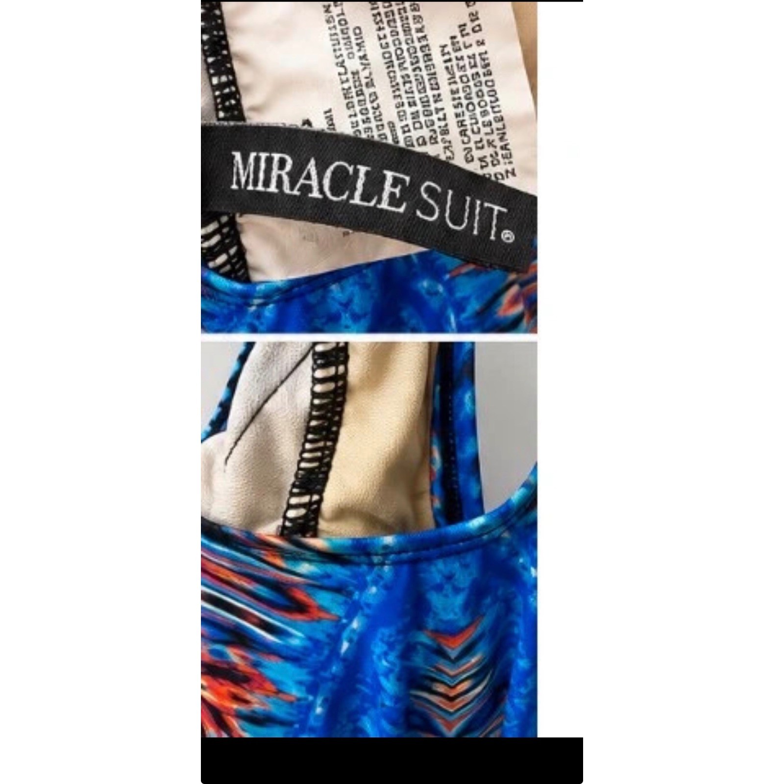 Miraclesuit Criss Cross Escape Swimsuit Geometric One Piece Tummy Control 14