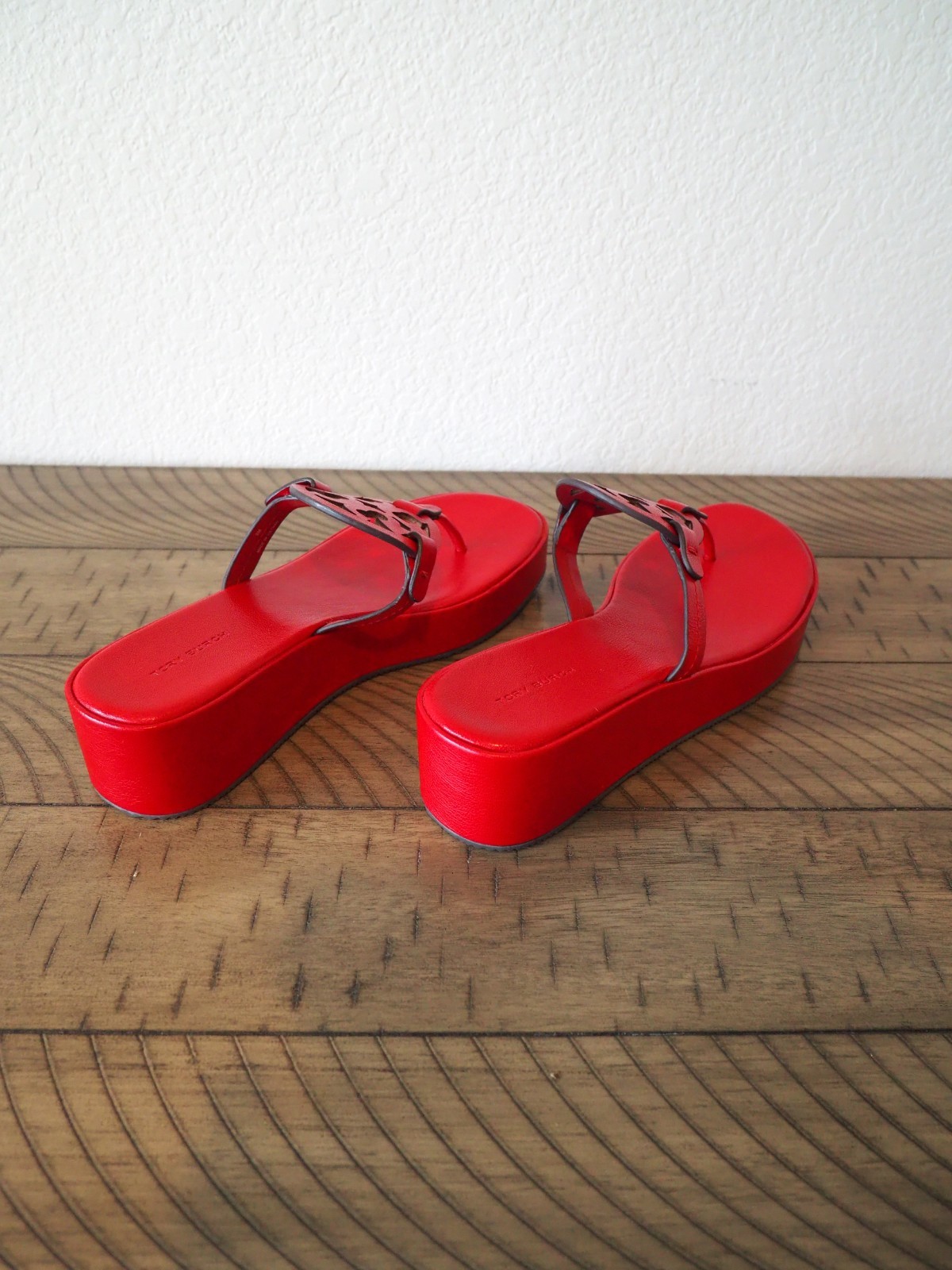 New! Tory Burch ‘Miller’ Platform Wedge Flip Flop Sandals Womens 9 M
