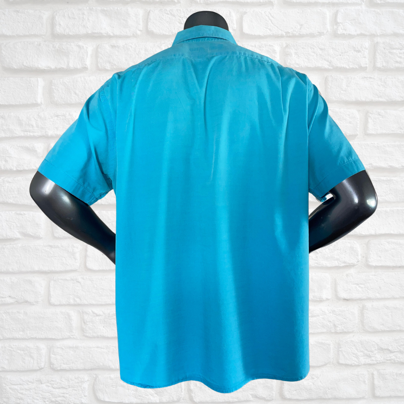 CREMIEUX Collection Men’s Button Down Shirt XXL Teal Casual 100% Cotton