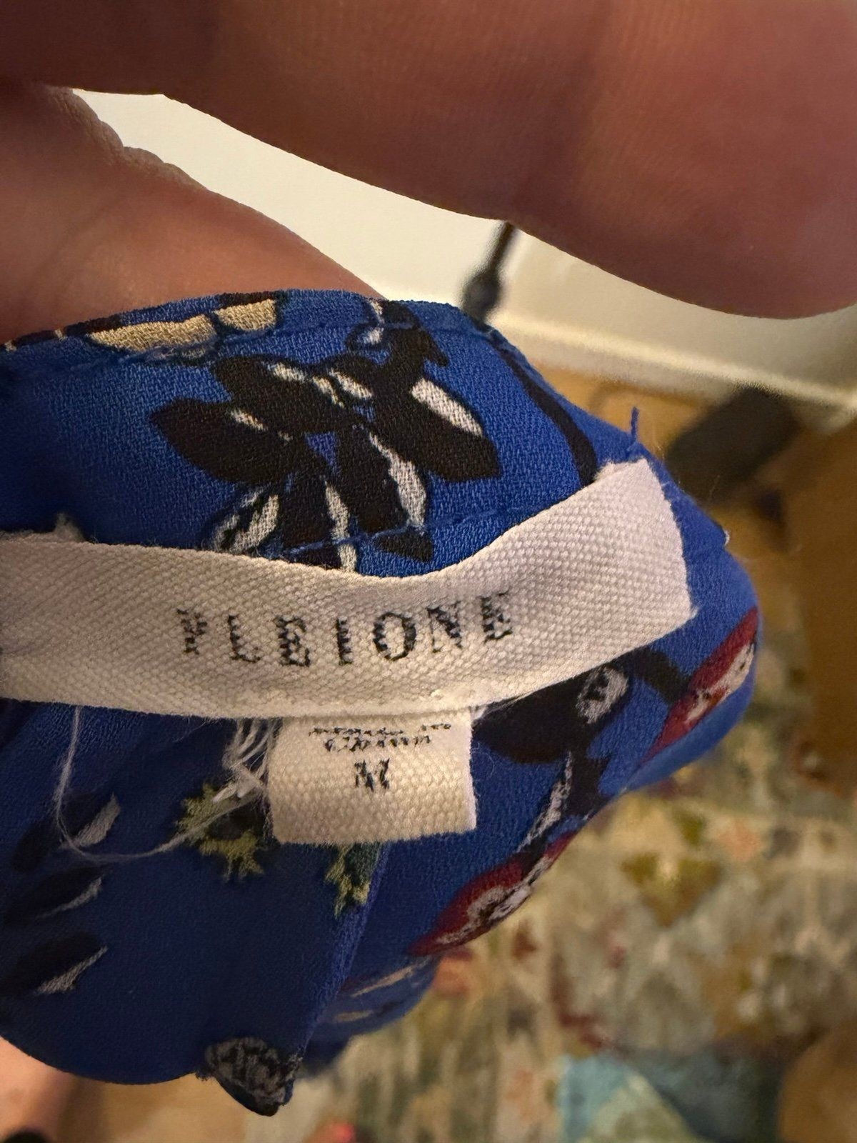 Pleione Floral Boho Feminine Sleeveless Blouse M